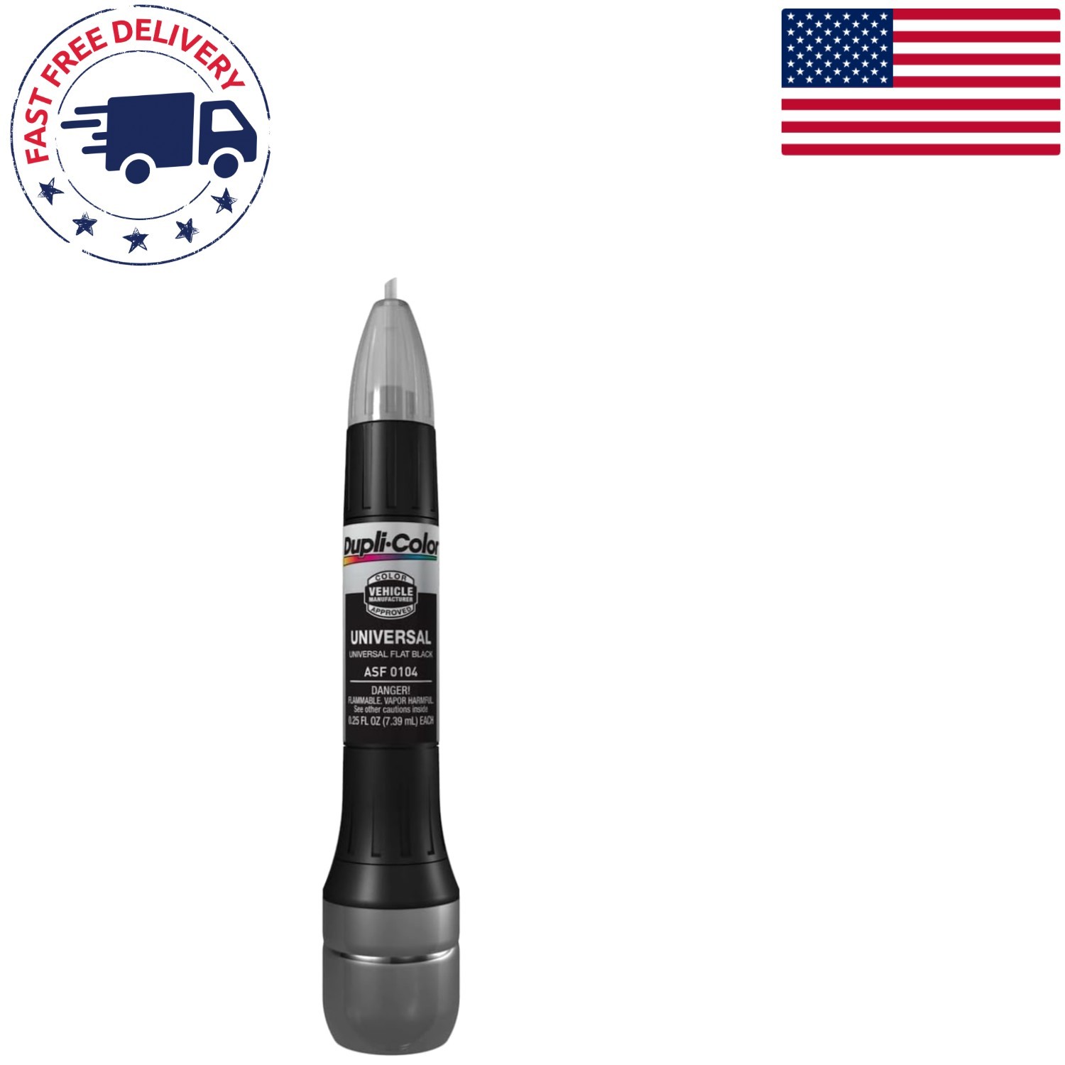 Universal Flat Black Scratch Fix Touch-Up Paint Kit – 0.5 oz with Applicators