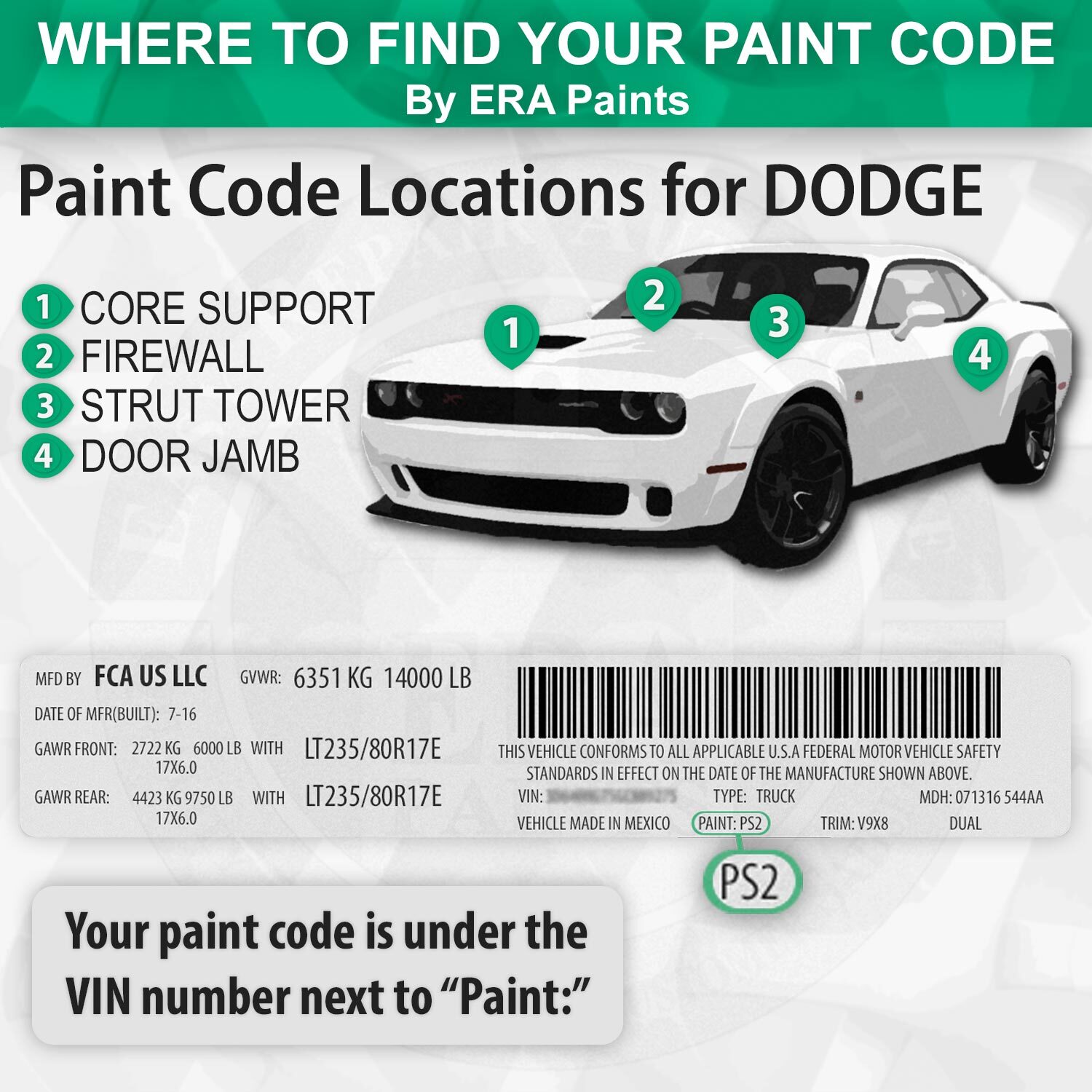 DODGE PAP/DAP – Slate Crystal Pearl OEM Match Touch Up Paint Kits