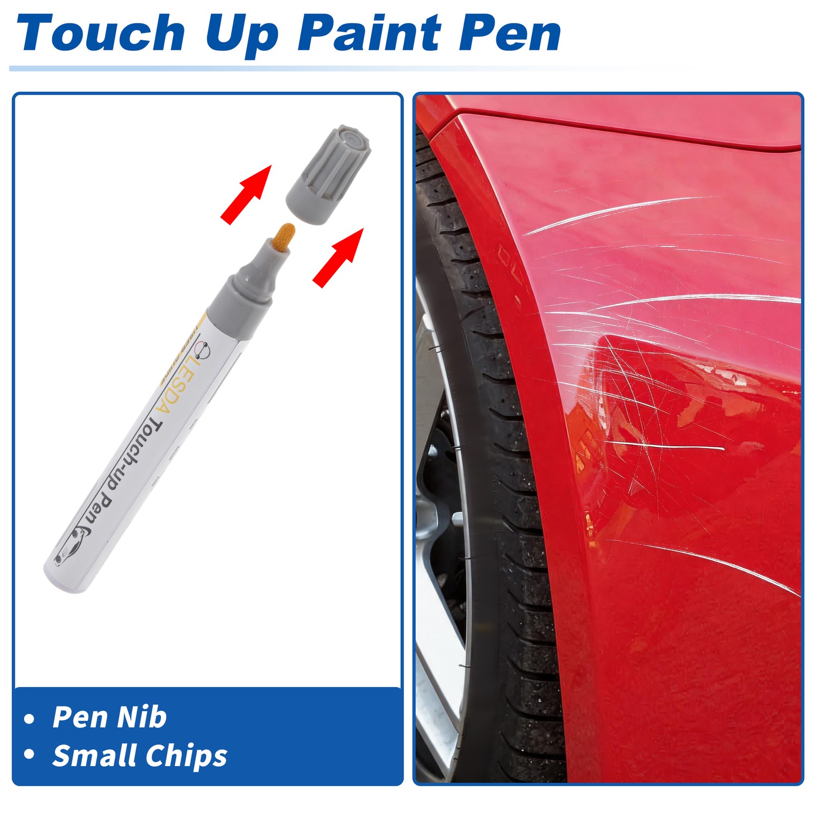 Pure Black Body Touch Up Paint Pen Car Scratch Remover 7 ml 1 pcs
