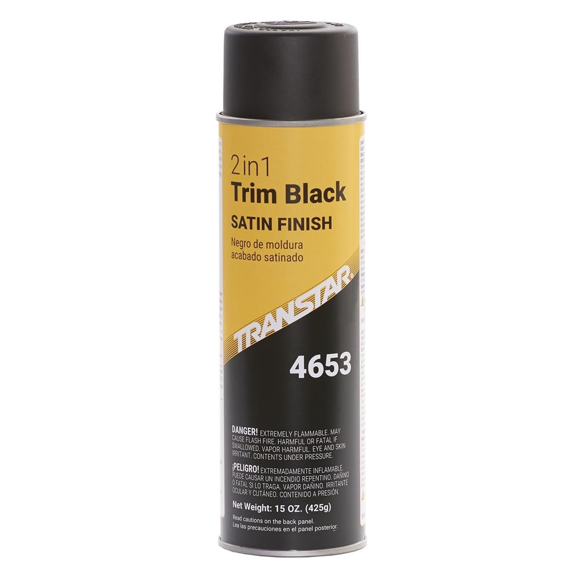 Transtar 4653 2 in 1 Trim Black Satin Finish Aerosol (20 oz)