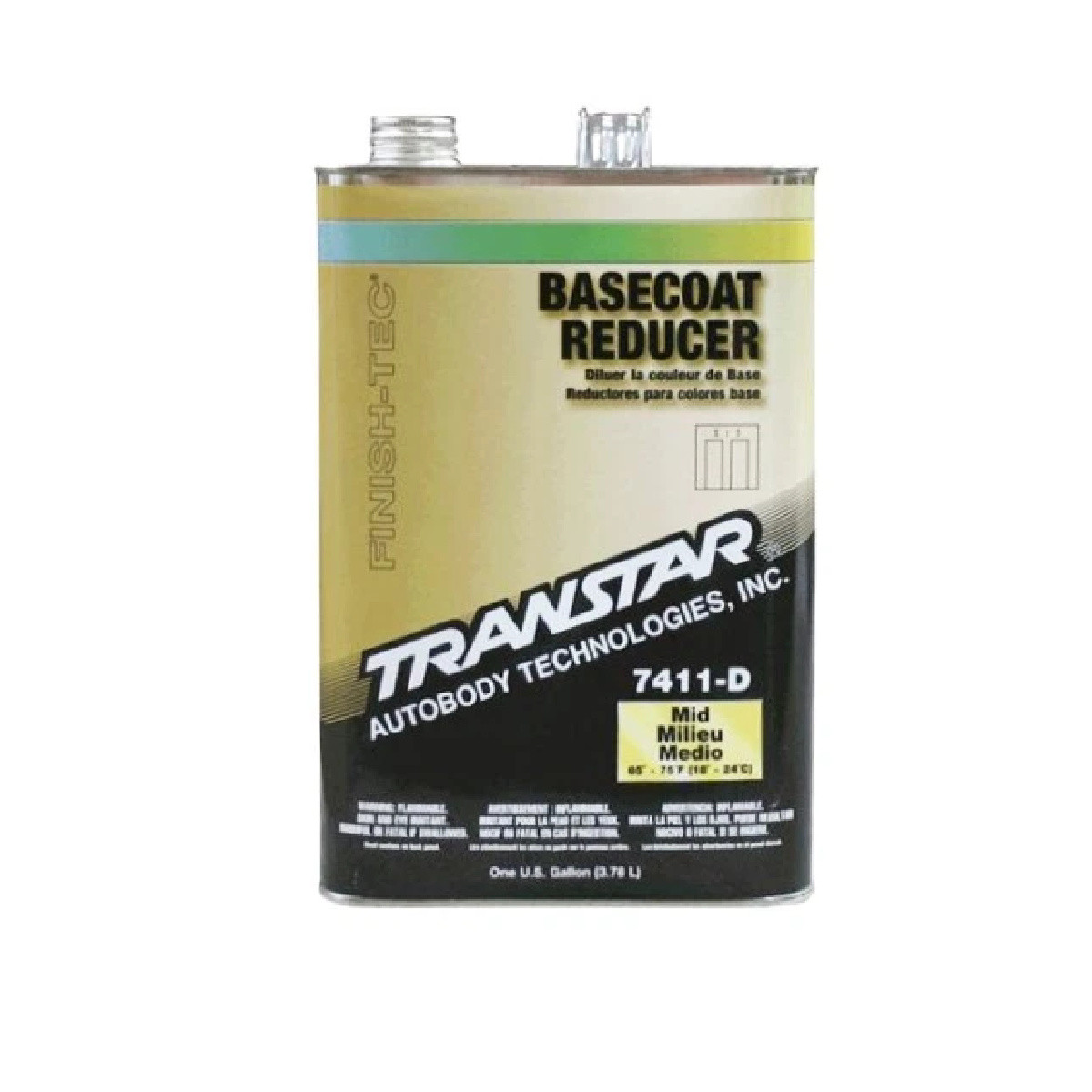 Transtar Autobody Products 7411-D Basecoat Reducer – 1 Gallon Can – Medium Spee