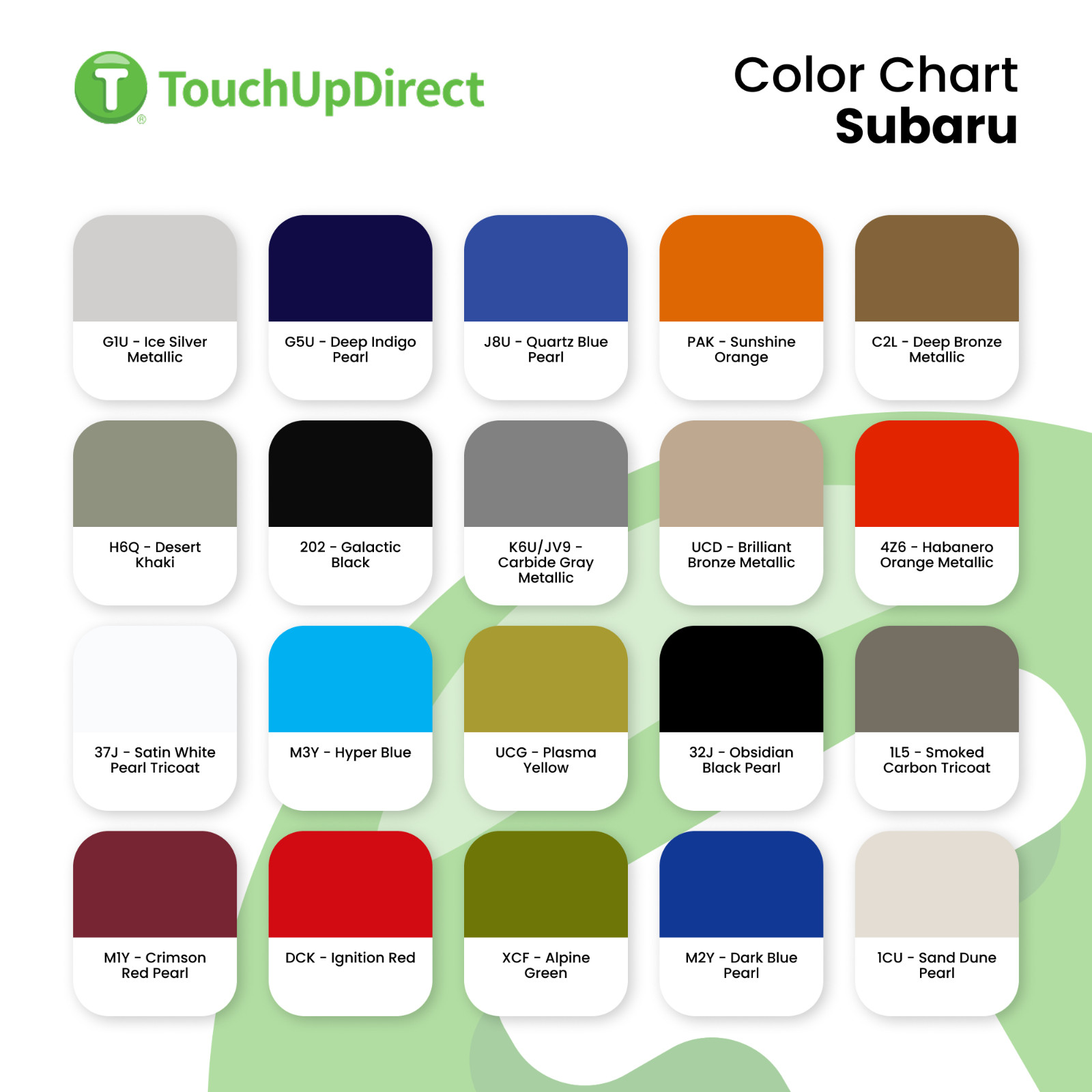 Subaru Touch Up Paint by TouchUpDirect – Brush or Spray Paint – Choose a Color