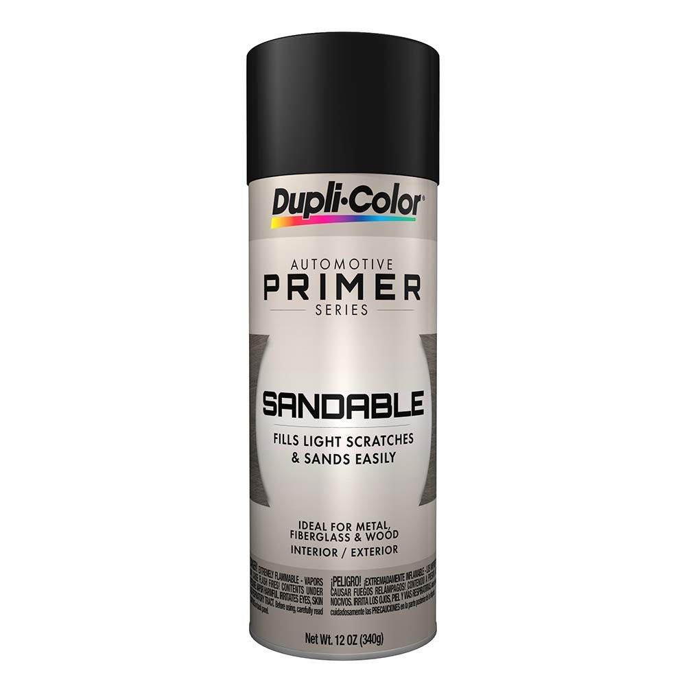 Dupli-Color DAP1698 Black Hot Rod Sandable Primer 12 oz. Aerosol (6 Pack)