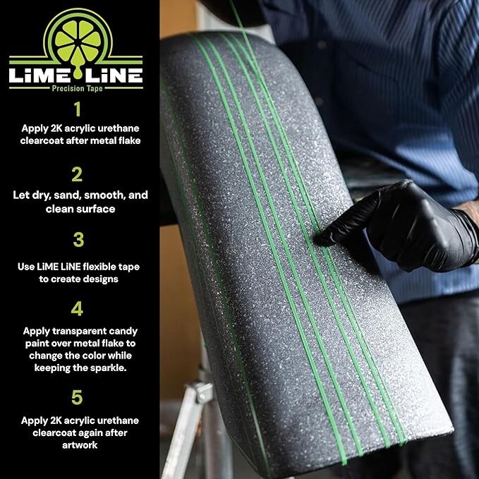 LiME LiNE Metal Flake Silver Basecoat – No Reducer Needed – 1 Pint