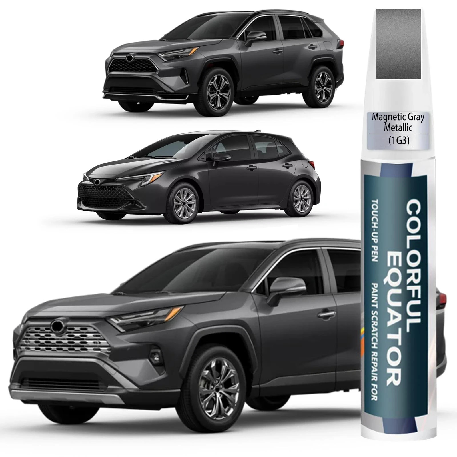 Touch Up Paint for Car Toyota Magnetic Gray Metallic 1G3 Scratch Repair Pen Kit