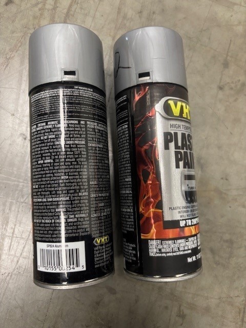 VHT SP824 Aluminum High Temperature Plastic Paint, 11oz EA. SPRAY CAN (2 CANS)