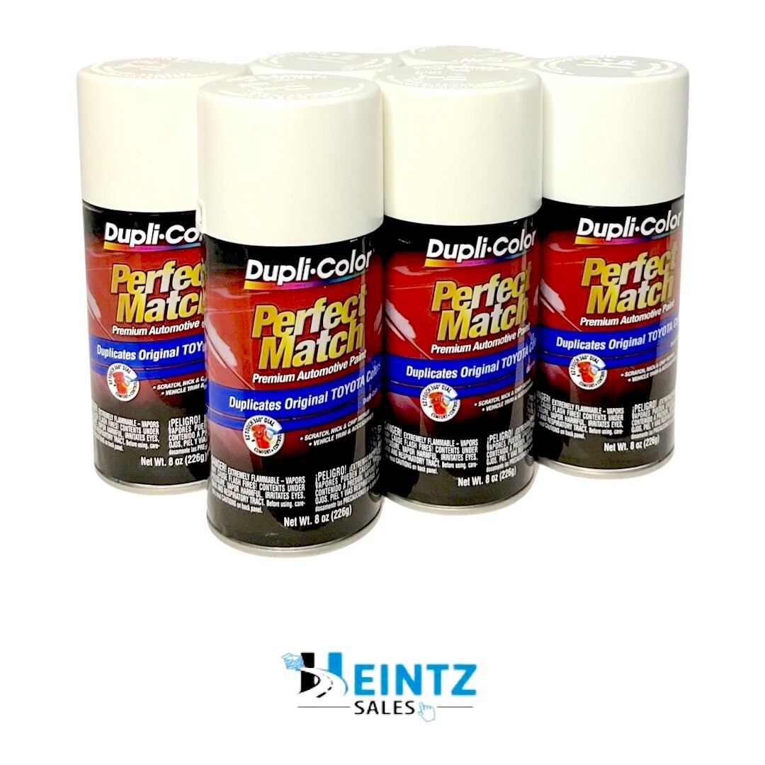 Duplicolor BTY1626 Perfect Match Toyota White Pearl 8 oz Aerosol 070 – 6 PACK