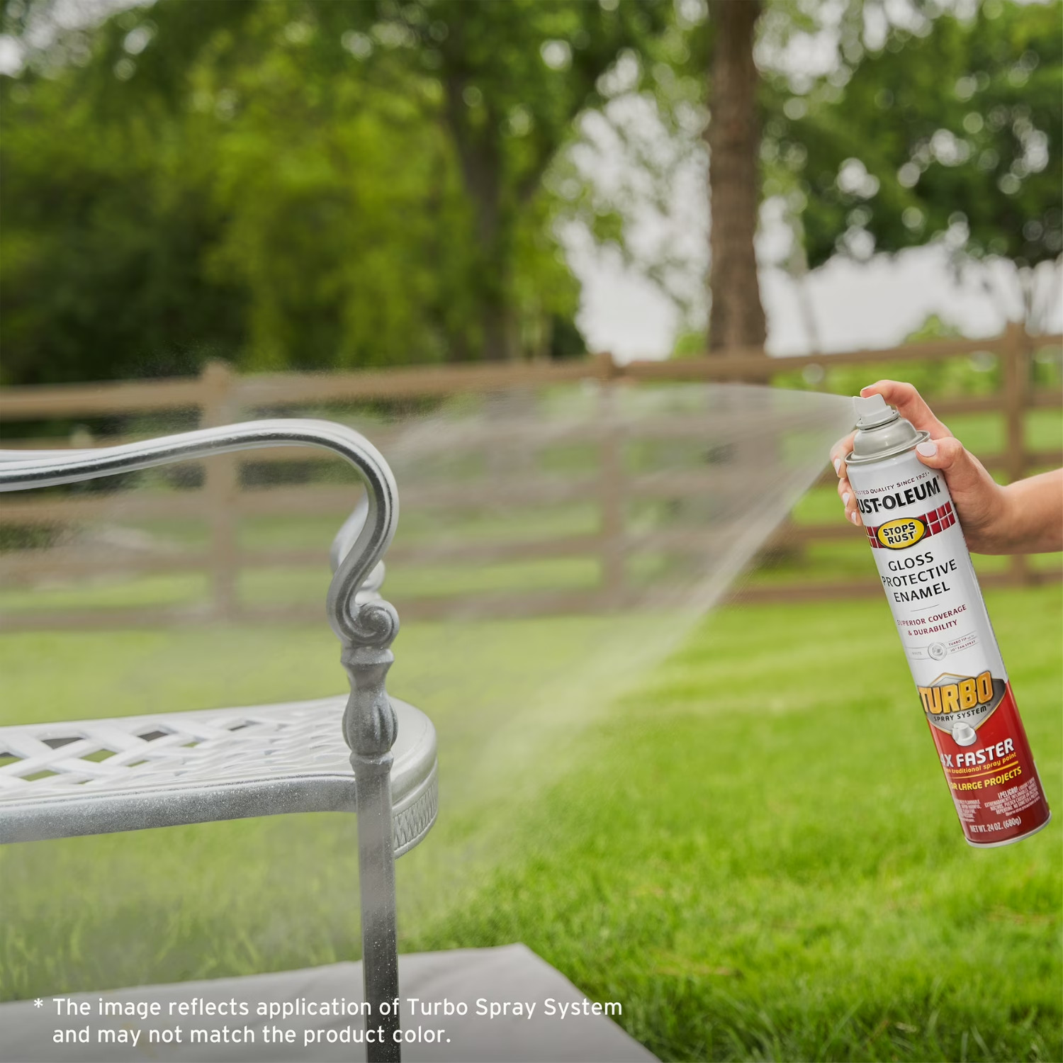 (2 Pack) Rust Oleum Turbo Protective Enamel Spray Paint High Output Gloss, 24 oz