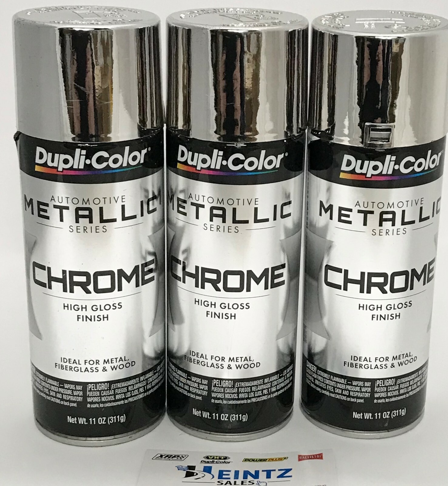 Duplicolor CS101-4 PACK Metallic Chrome Coating High Gloss Finish – 11 Oz Can