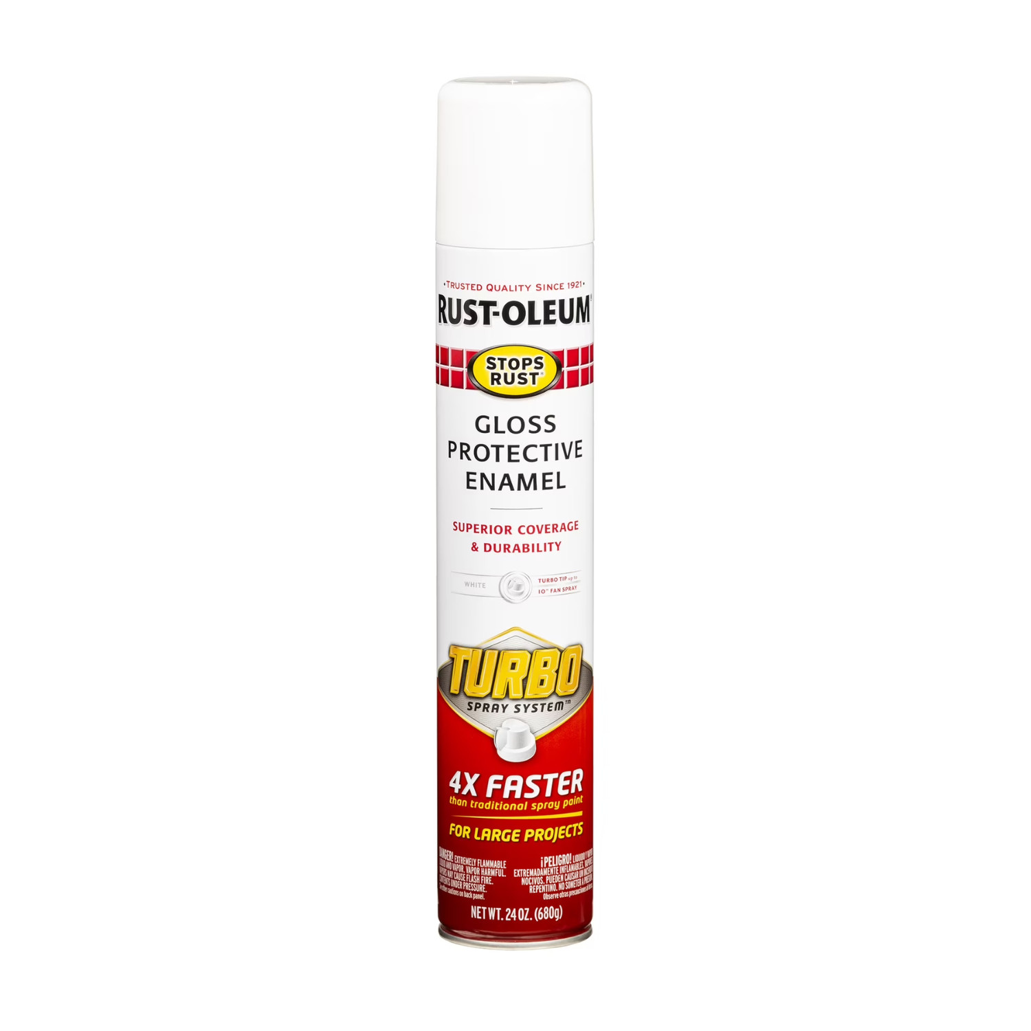 (2 Pack) Rust Oleum Turbo Protective Enamel Spray Paint High Output Gloss, 24 oz