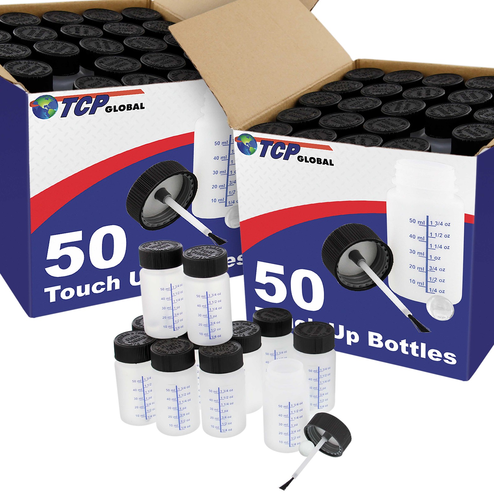 100 – 60 ml Paint Touch Up Bottles with Child Safety Lids, Auto Car House Paint