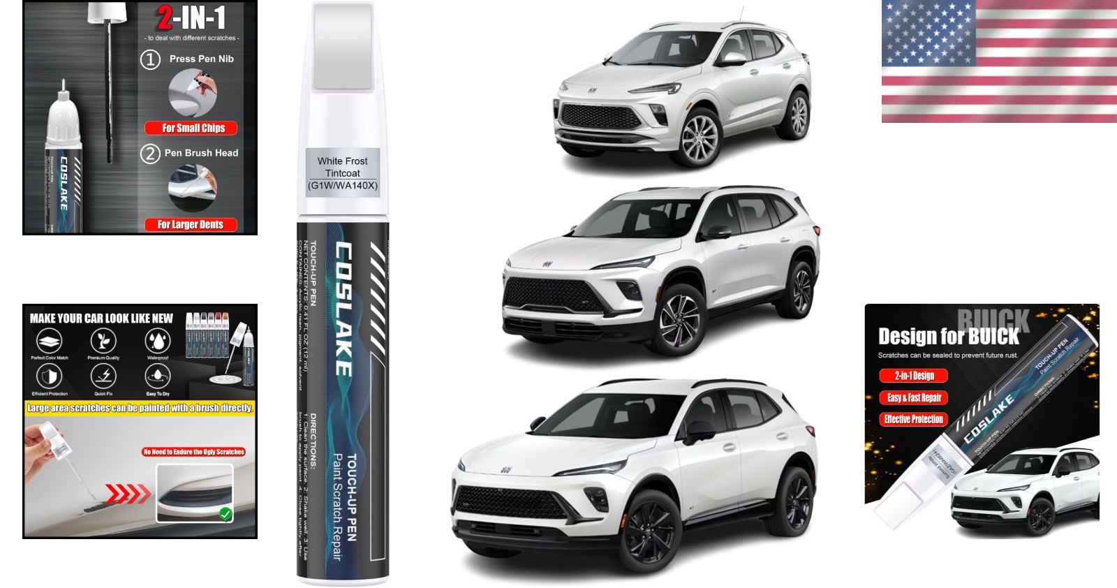Buick White Frost Tricoat Touch Up Paint – Quick & Easy Scratch Repair Solution