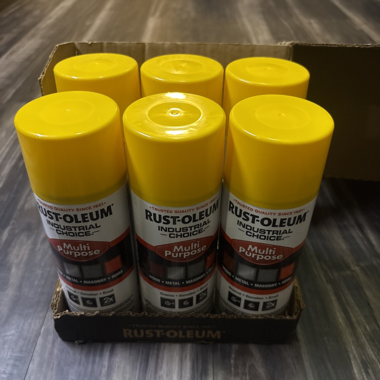 Safety Yellow Spray Paint Gloss Rust-Oleum Multi-Purpose Spray Paint 12oz 6pcs