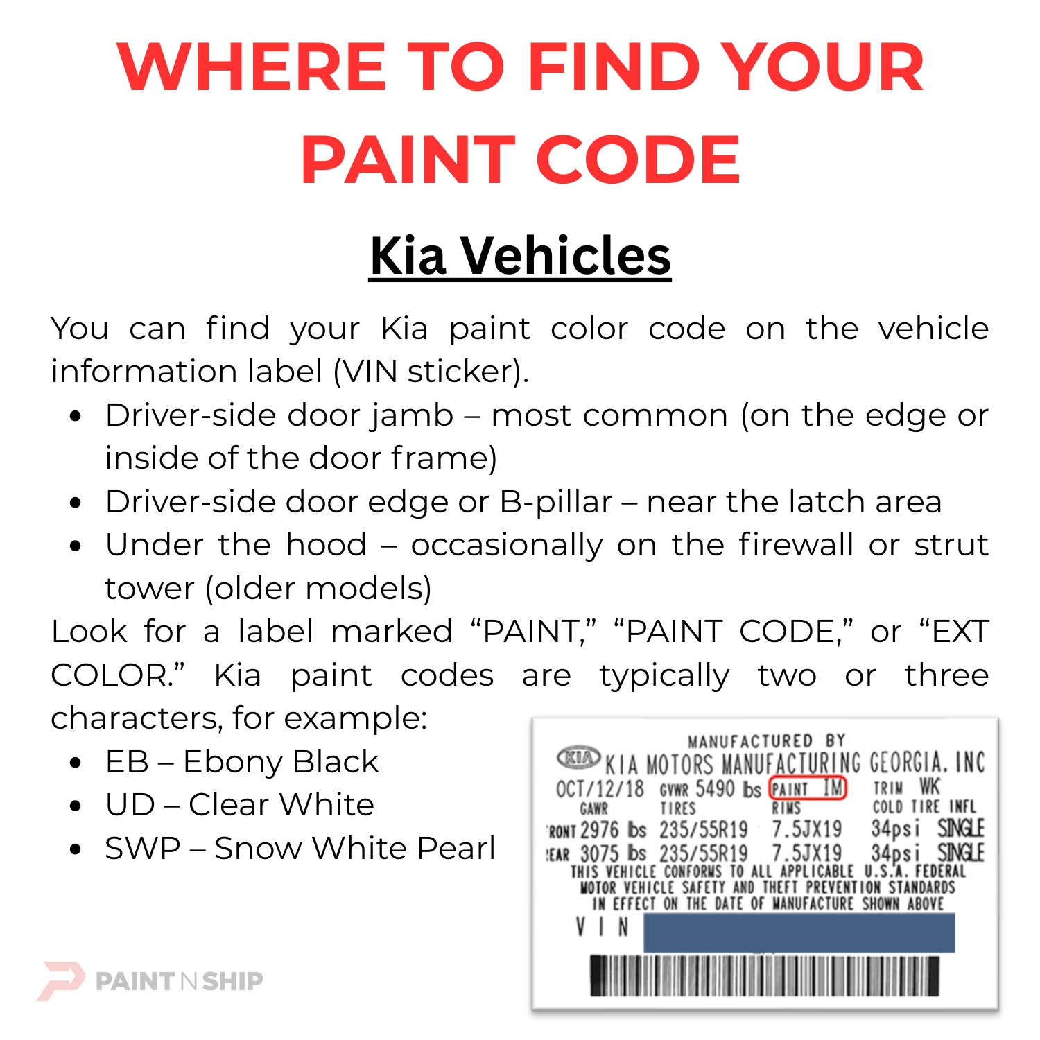 KIA Touch Up Paint | Bottles, Aerosol, OEM Color Match