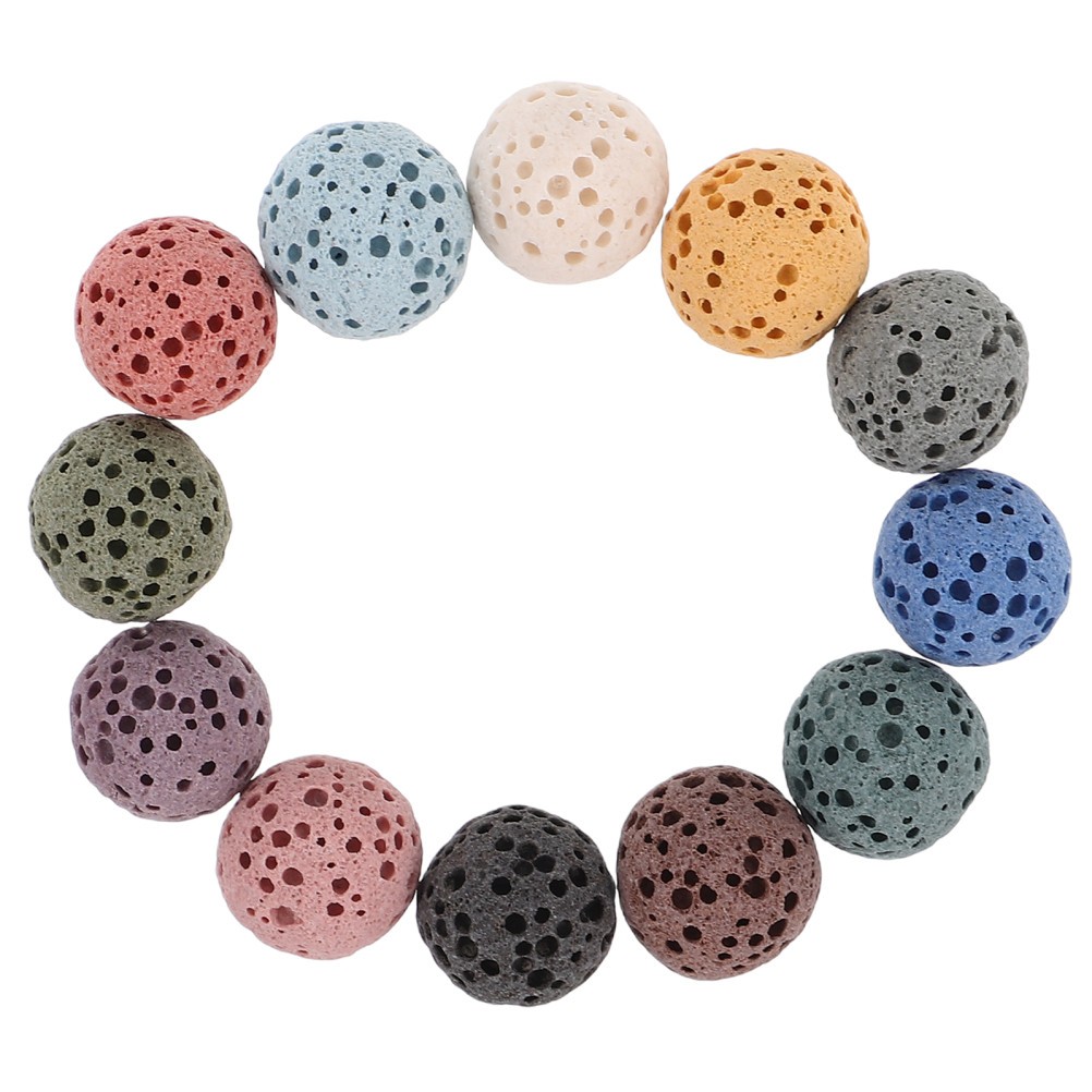 39 Pcs Stone Beads for Jewelry Making Lava Rocks Aquarium Beaded
