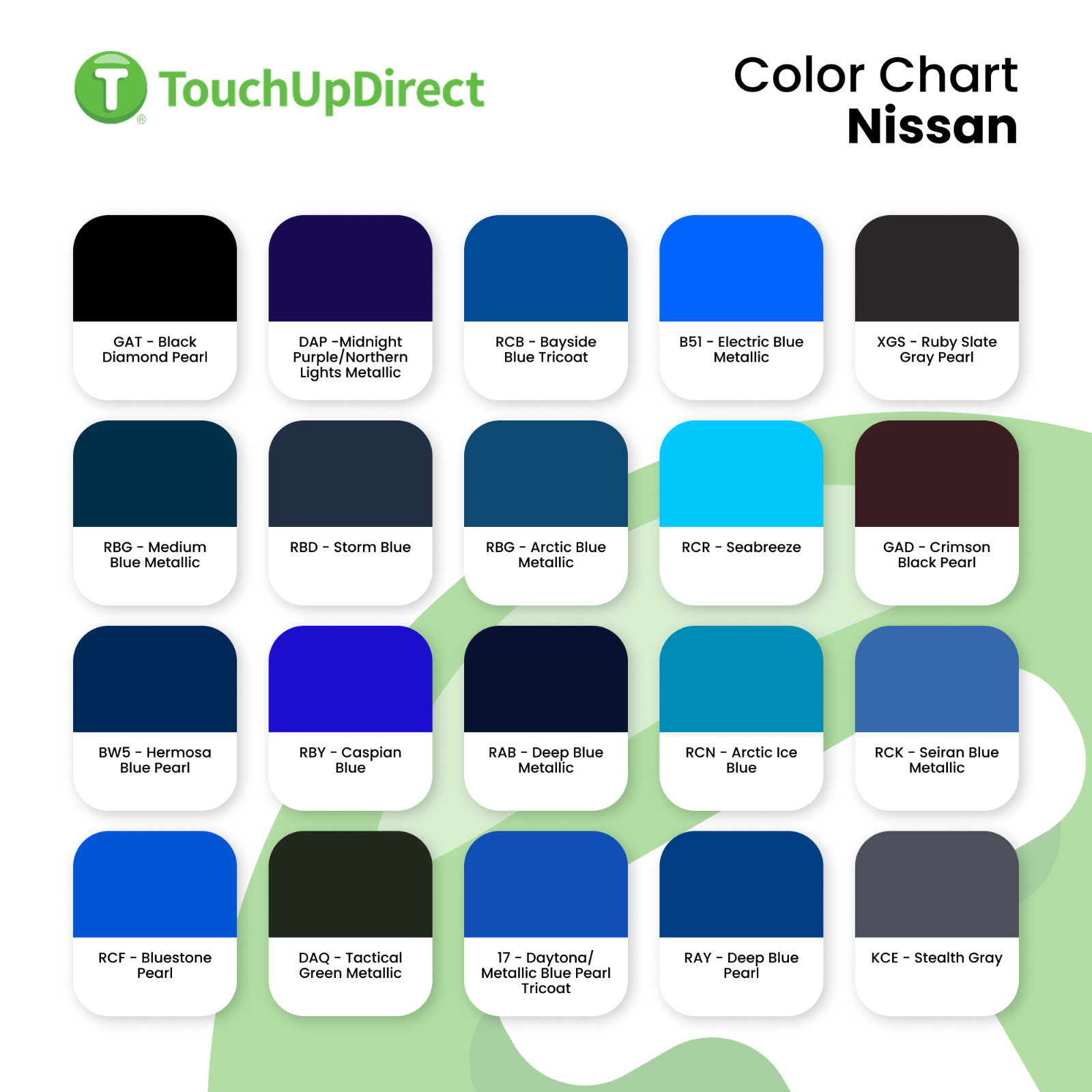 Nissan Touch Up Paint by TouchUpDirect – Brush or Spray Paint – Choose A Color