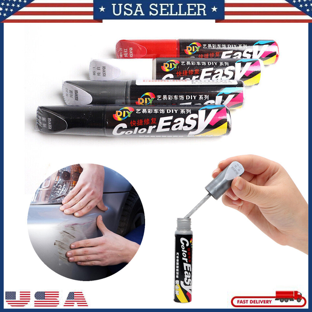 DIY Auto Paint Repair Pen Brush Car Clear Scratch Remover Touch Up Pens 4 COLOR