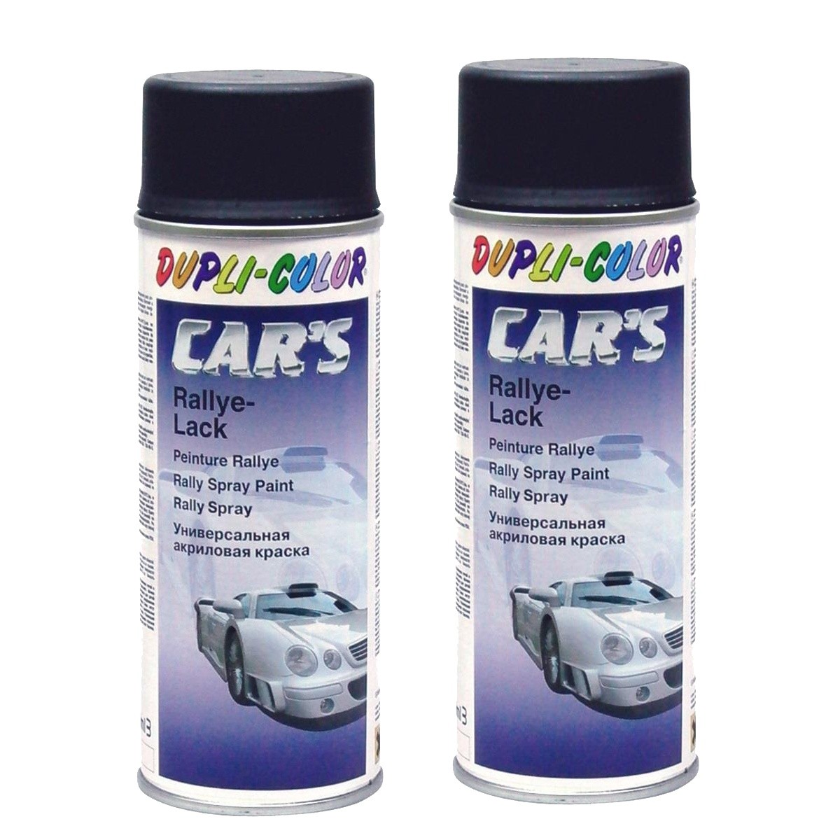 Rallye Paint Black Semi-Gloss Duplicolor Car’s Spray Paint 2x 400ml => 800ml