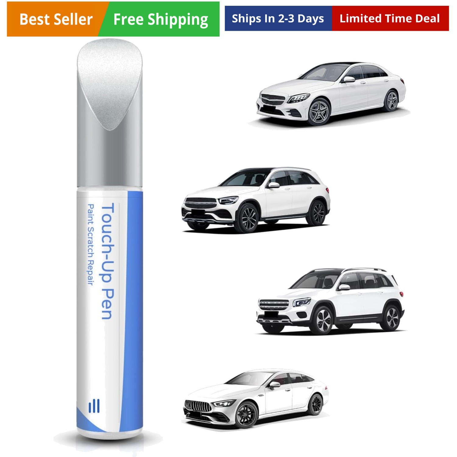 149/9149 Polar White Touch Up Paint Compatible with Mercedes-Benz Exact Match…