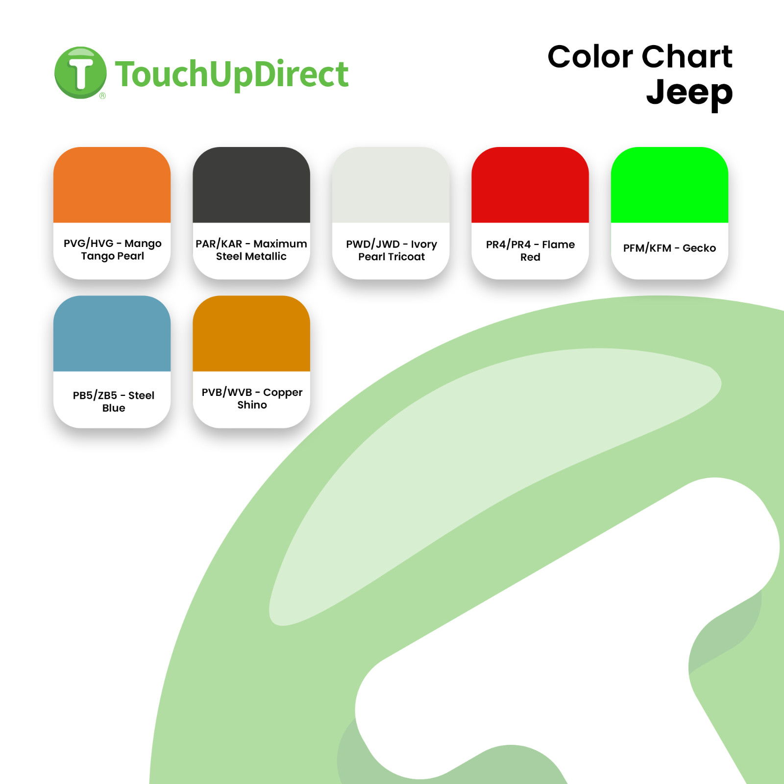 Jeep Touch Up Paint by TouchUpDirect – Brush or Spray Paint – Choose a Color