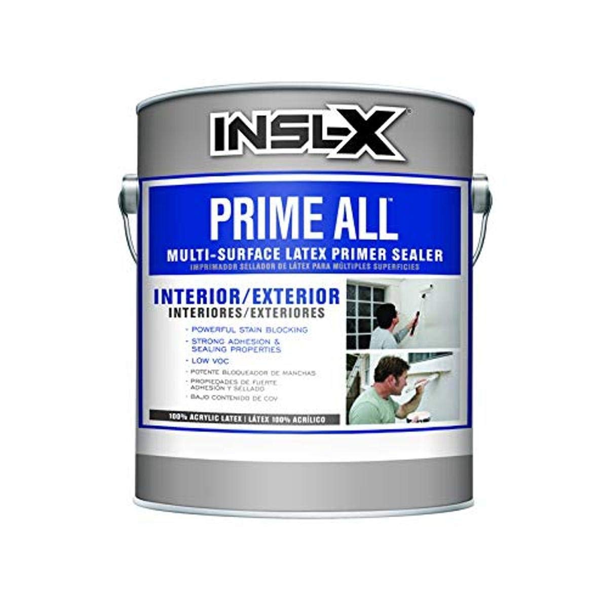 Benjamin Moore AP1000099-01 White 1 Gallon Insl-x Prime Flat Water-Based Acryli