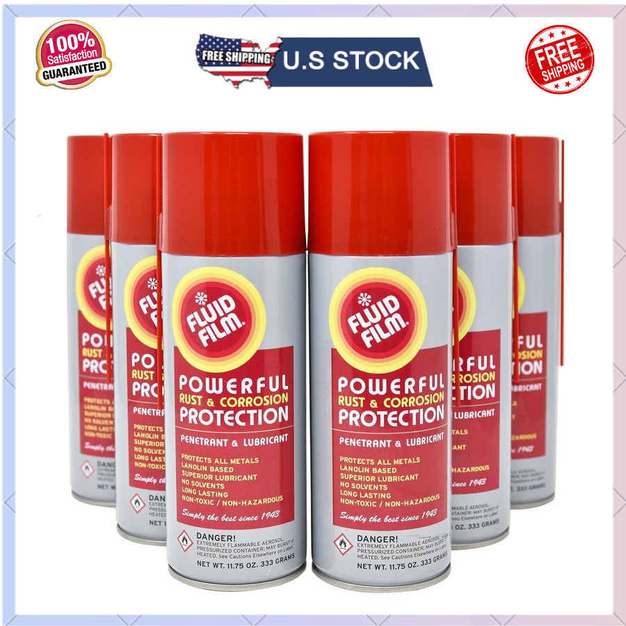 Rust & Corrosion Protection Spray Lubricant for Metal Marine Auto 11.75oz 6 Pack