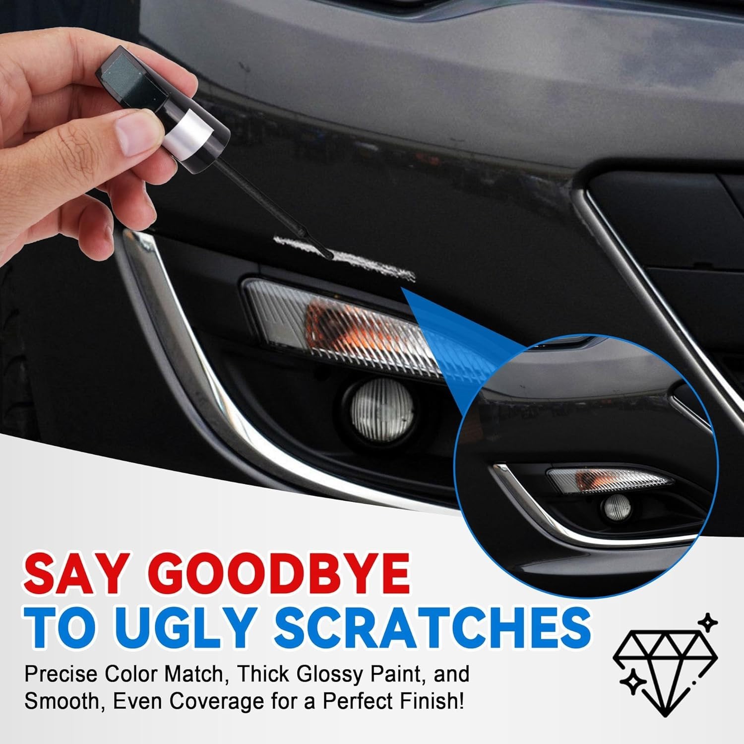Fast Drying Black Car Paint Scratch Repair Pen – 0.4 Fl Oz for Seamless Fixes