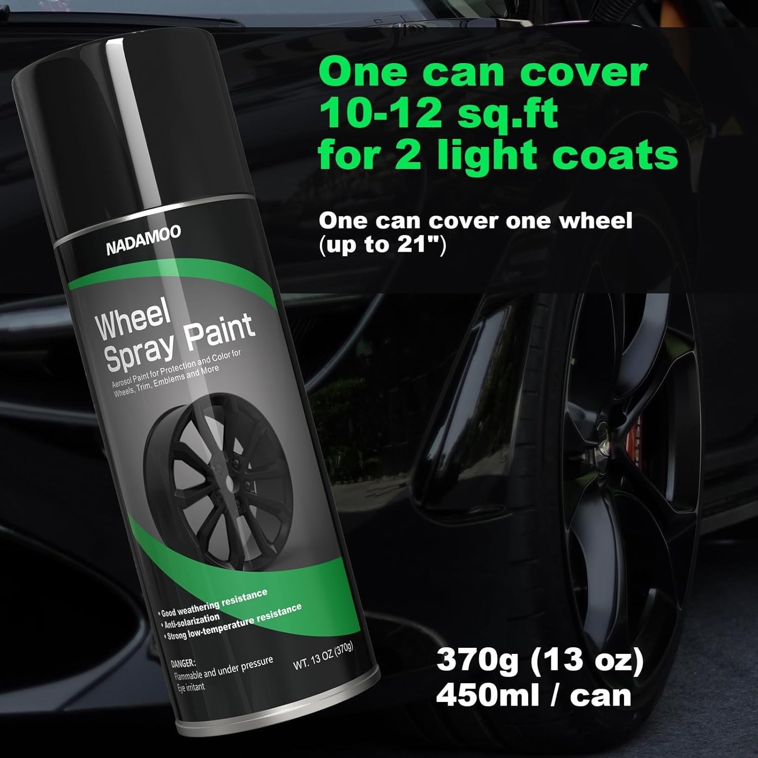 Fast-Drying Acrylic Car Rim Spray Paint – 2 Pack for Effortless Application