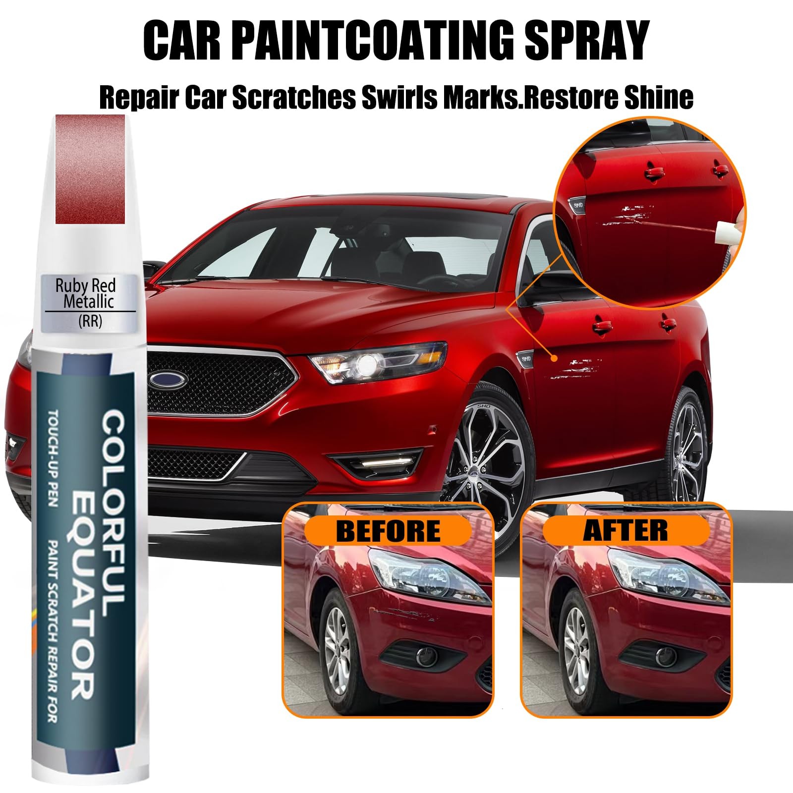 Touch Up Paint Kit For Ford RR Ruby Red Metallic Professional Finish OEM