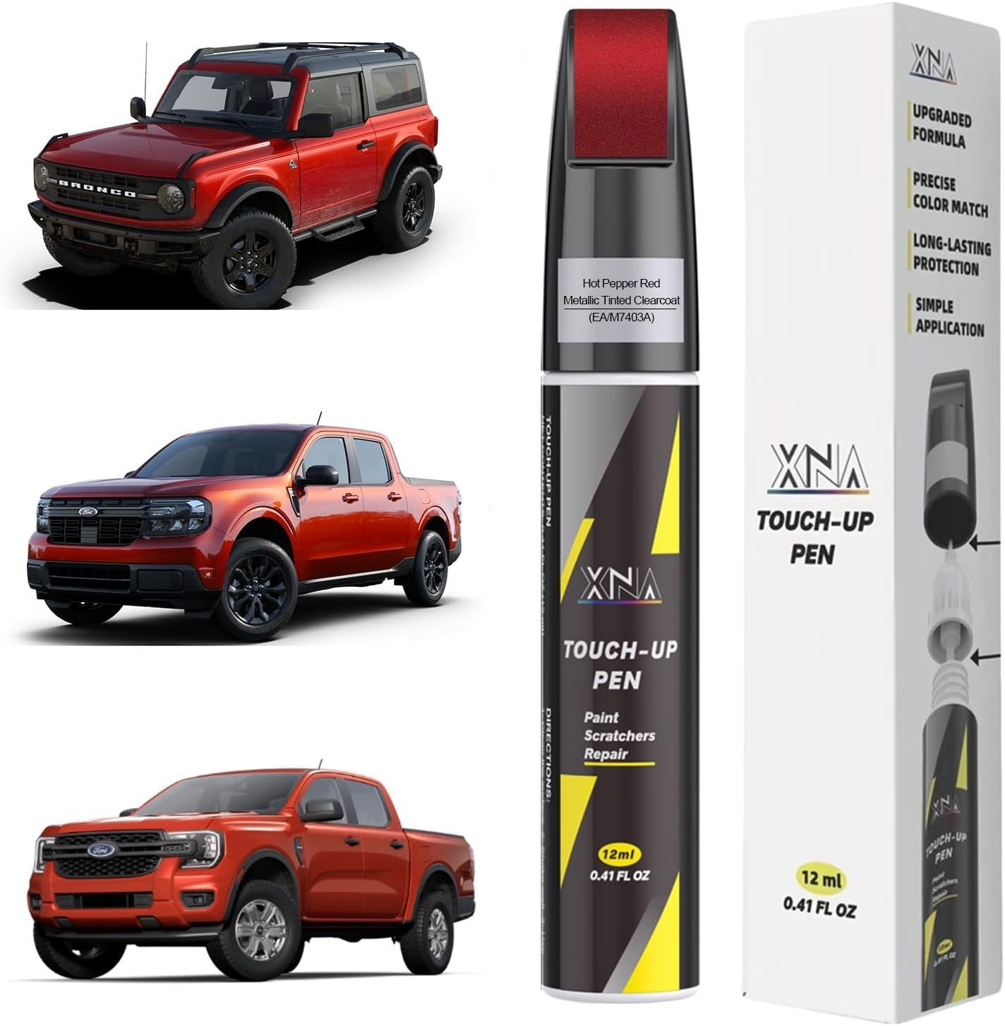 XNA Hot Pepper Red Metallic Tinted Clearcoat(EA/A3403A) for Ford Touch Up Paint,