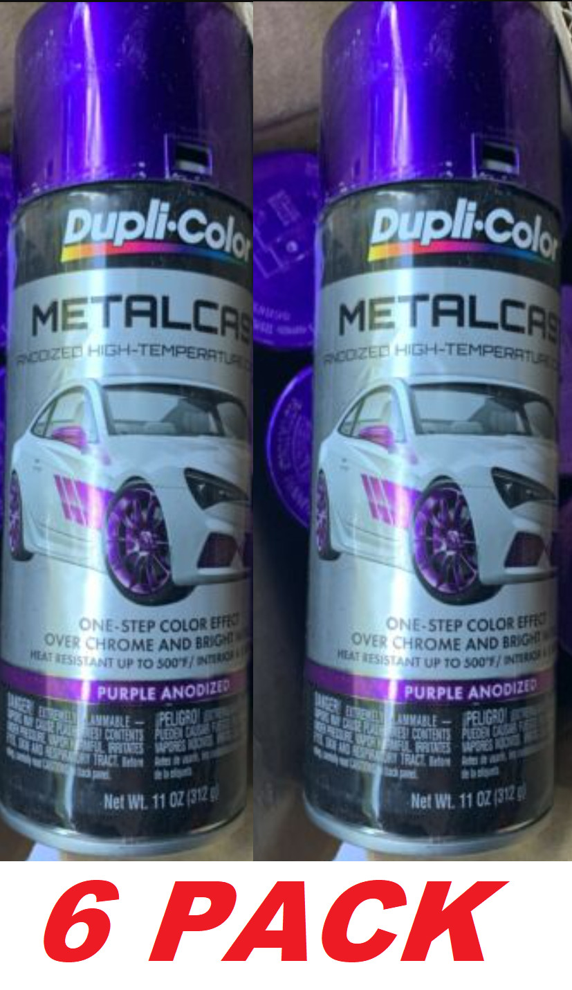 Duplicolor MC204 MetalCast PURPLE Anodized Heat Resistant Coat (6 Spray Cans)