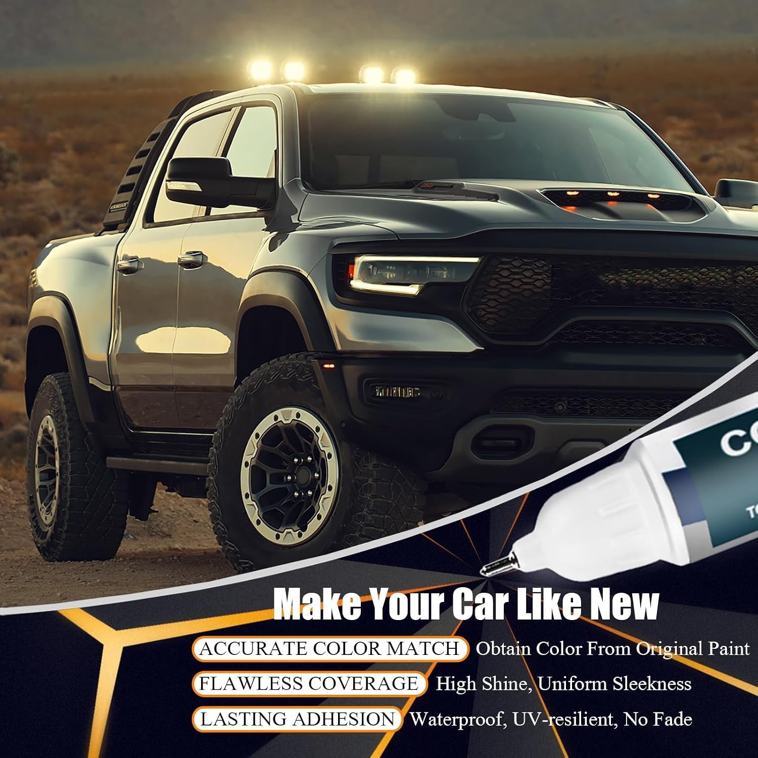 Car Paint Pen – Flame Red PR4 Touch-Up Paint for Dodge Ram – Easy Application