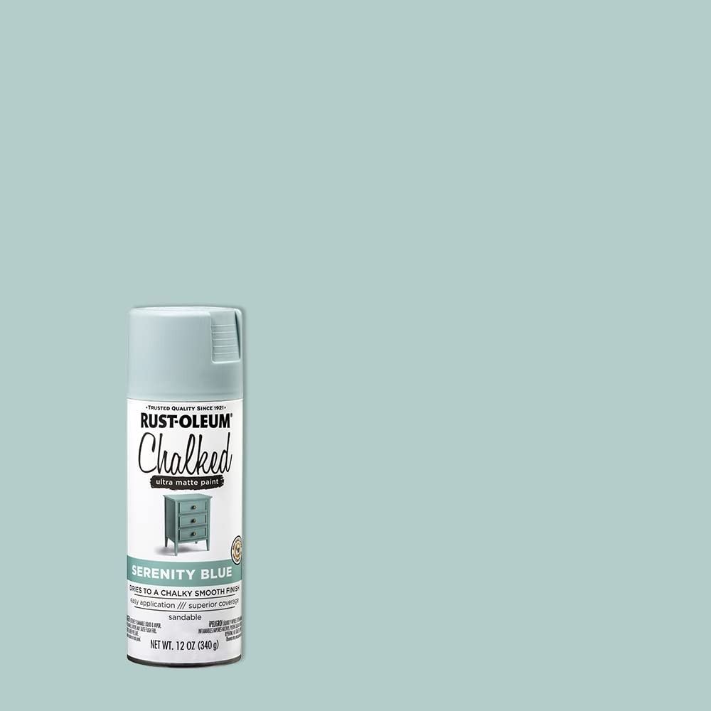 Rust-Oleum Serenity Blue Chalked All-in-One Ultra Matte Spray Paint | One Coat