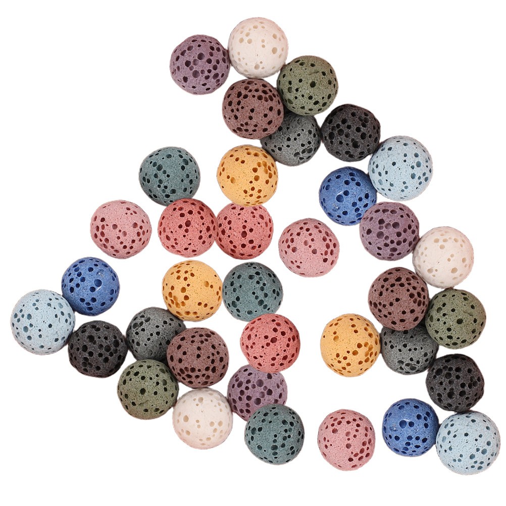 39 Pcs Stone Beads for Jewelry Making Lava Rocks Aquarium Beaded