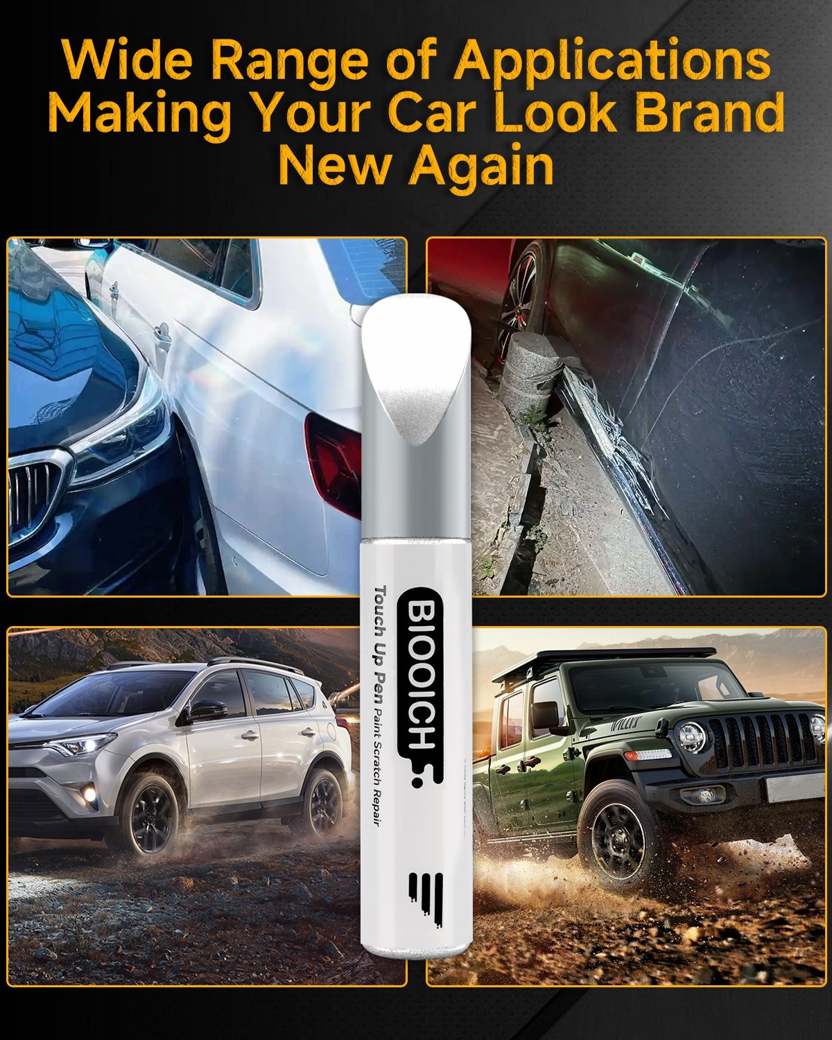 BIOOICH Touch Up Paint Pen for BMW Repair Car Chip and Scratch Exact Color Match