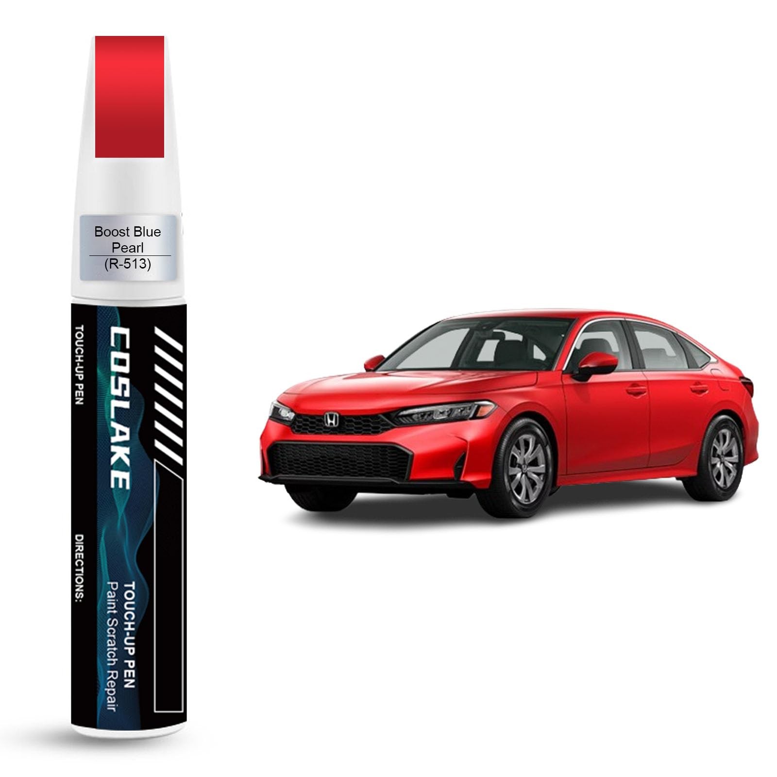 Touch Up Paint for Honda Civic 2025 Rallye Red R-513 Repair Pen