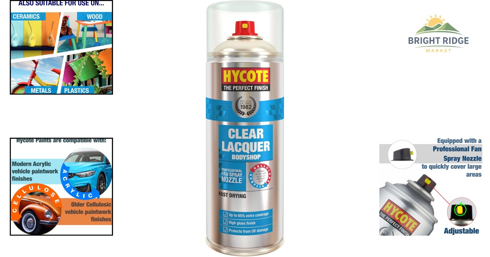 Clear Lacquer Spray Paint with Water Resistance for Metal and Plastic Surfaces