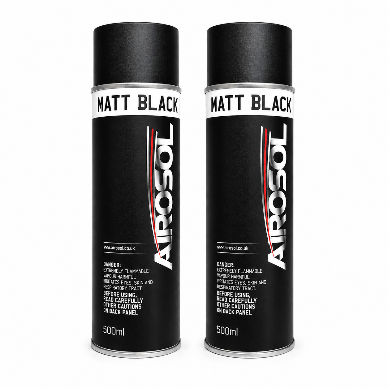 2 x Matt Black Aerosol Spray Paint 500ml Car Chassis Underbody Sill Trim 2 Pack