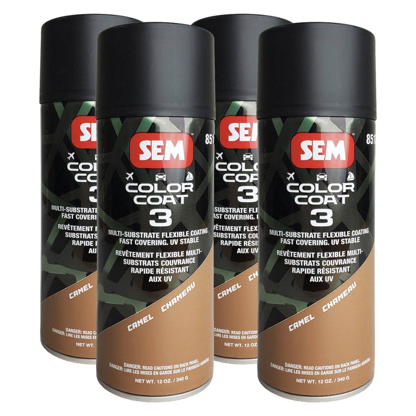 SEM 85173 Color Coat 3 Camel Flexible Coating 12 oz. (4 Pack)