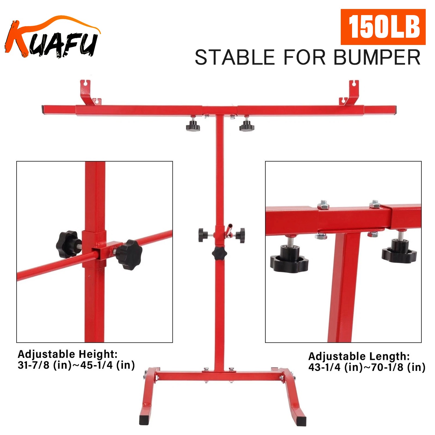 Auto Body Adjustable Paint Panel Stand Fender Bumper Steel Powder Coated Red