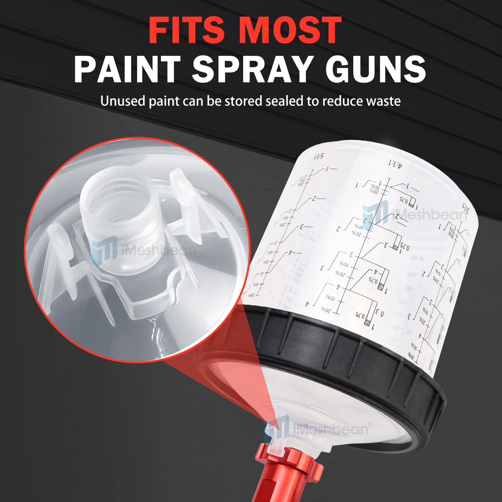 45PCS Disposable Paint Cup Liners & Lids for Sprayer Gun Mixing Cup 22 Oz/650ml