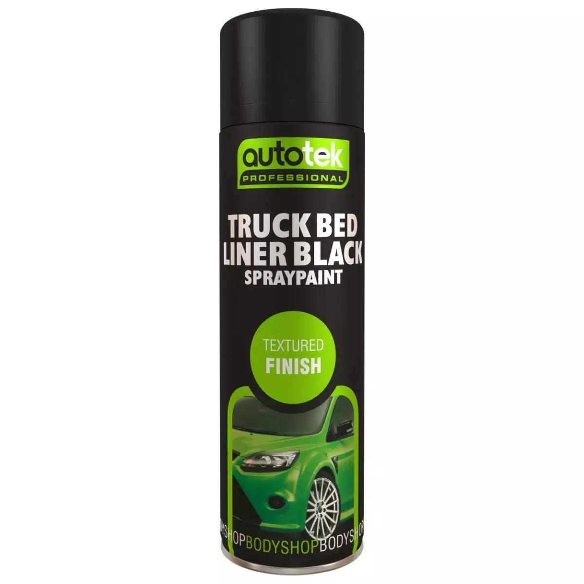 AutoTek Truck Bed Liner Black Aerosol Spray Paint 500ml x6