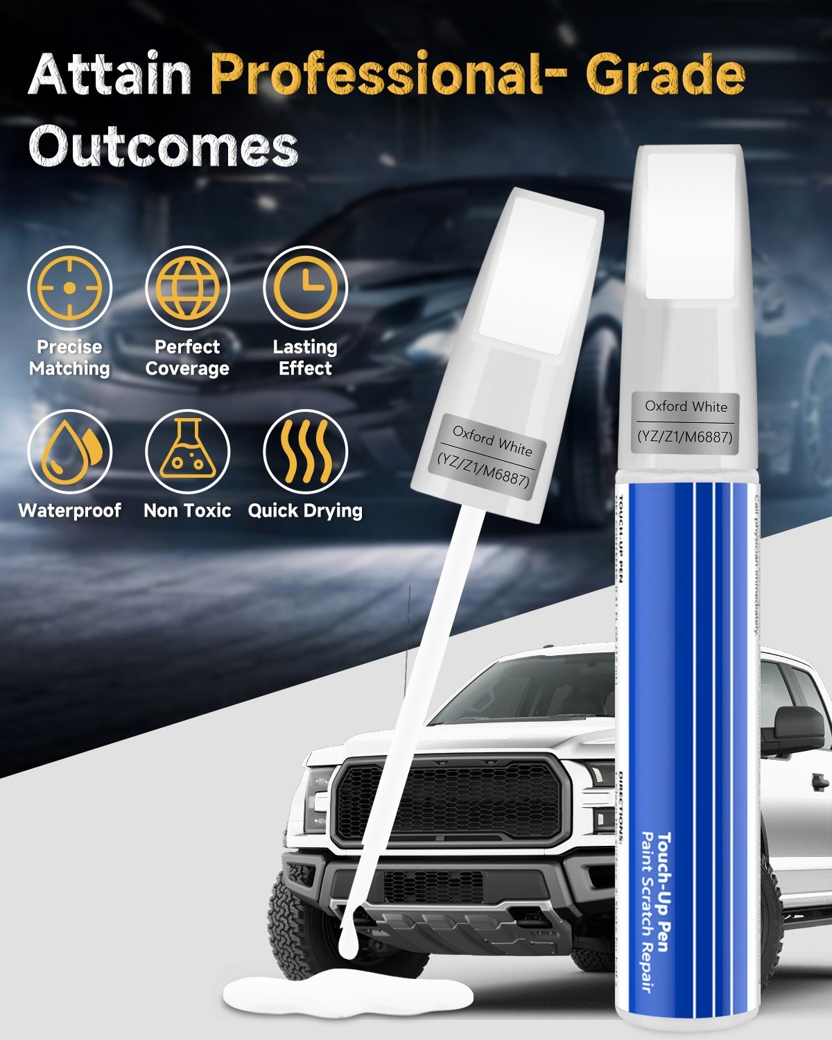 BIOOICH Touch Up Paint Pen for Ford Repair Car Chip and Scratch ExactColor Match