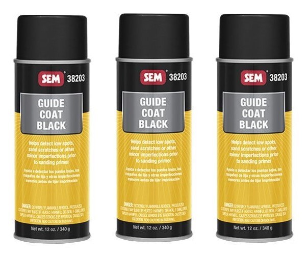 SEM 38203 Guide Coat Black Aerosol Can 12 oz (3 Pack)