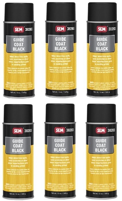 SEM 38203 Guide Coat Black Aerosol Can 12 oz (6 Pack)