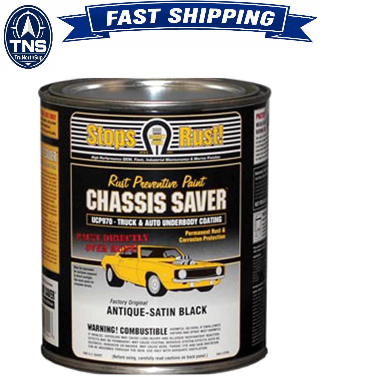 Magnet Paint Co Chassis Saver Rust Preventive Paint 1 Quart Satin Black for T…