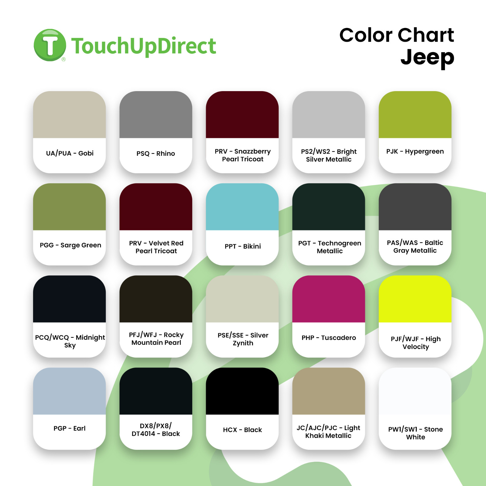 Jeep Touch Up Paint by TouchUpDirect – Brush or Spray Paint – Choose a Color