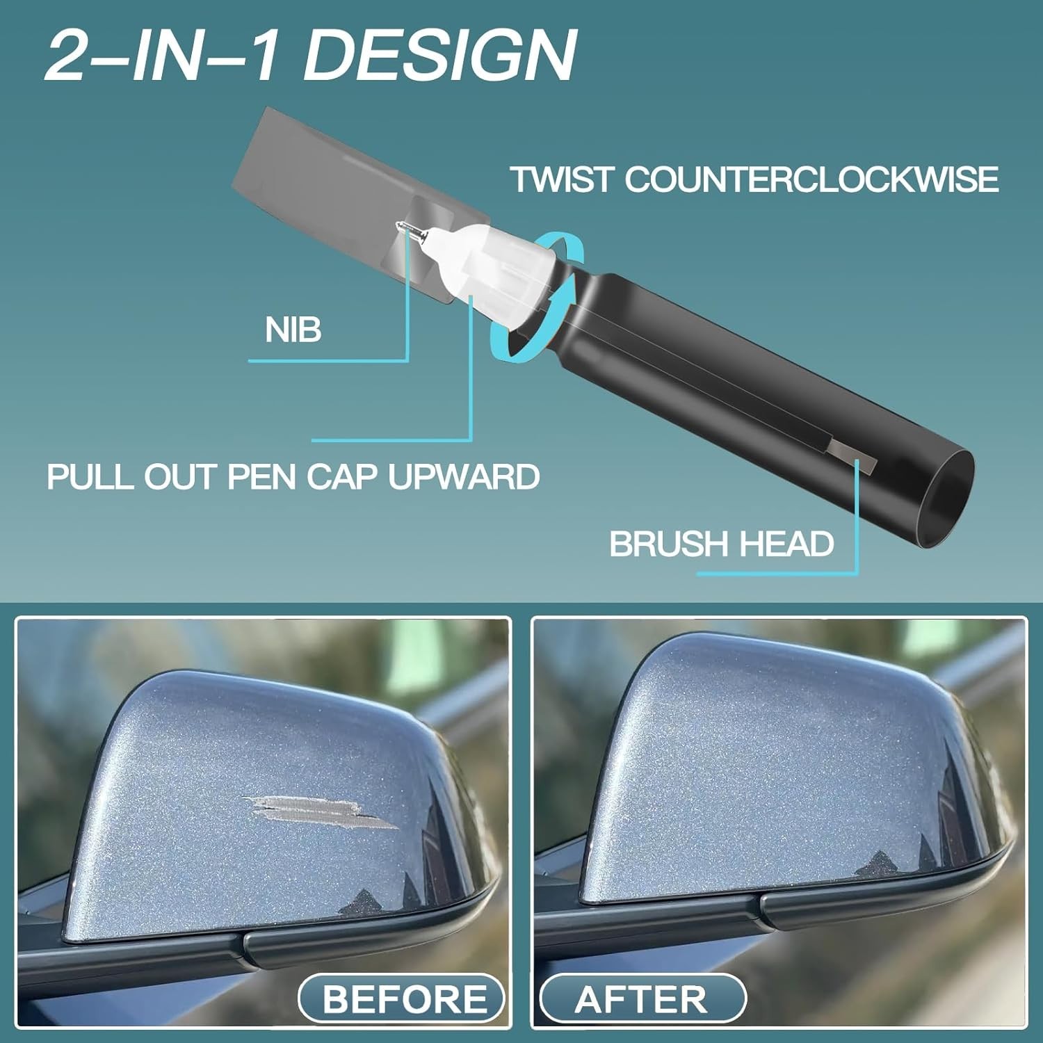 Touch up Paint Kit for Tesla Model Y/3/X/S Stealth Grey DIY Repair Kit Chips Nic