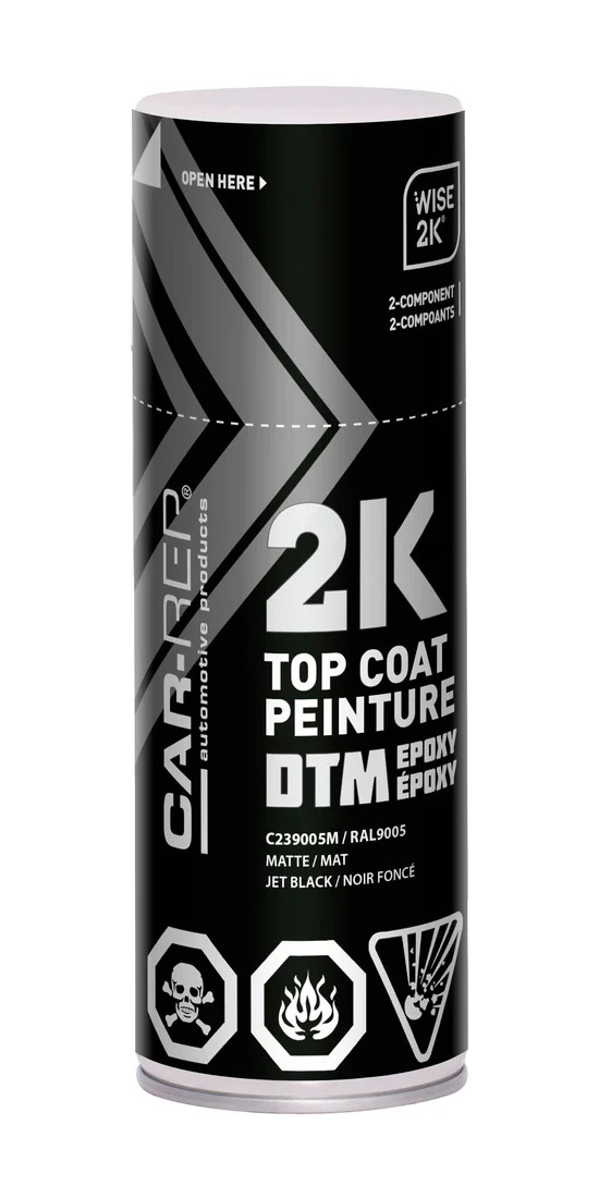 Car-Rep 2K Epoxy DTS Jet Black Matte RAL9005 400ml