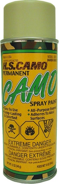 Hunters Specialties Permanent Camo Spray Paint 12oz Bottle Marsh Grass Tan 00321